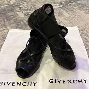 Givenchy Black leather and mesh Booties